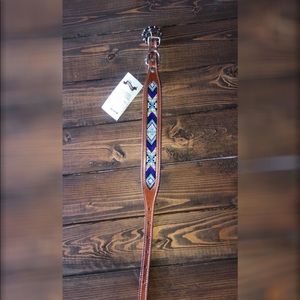 Western Beaded Inlay Dog Collar